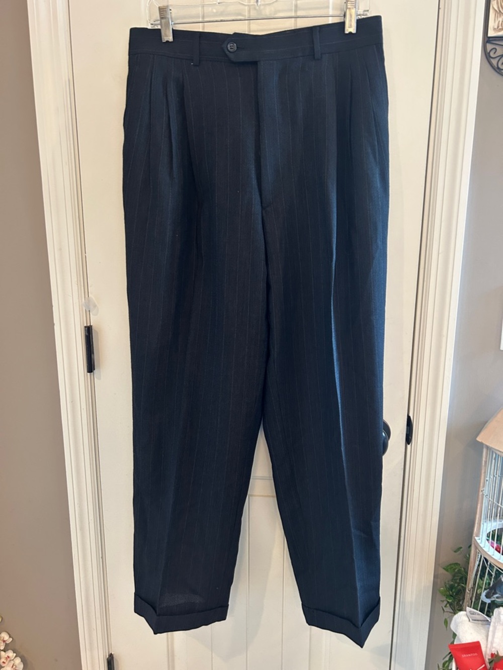 Roberto Villini Made in Italy Men's Pinstripe Dress Pants - pin stripe